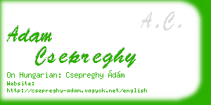 adam csepreghy business card